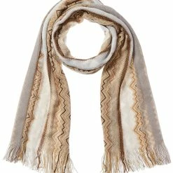 Outlet 🔥 Missoni Wool-Blend Scarf, White for 👩 women 🧨