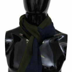 Best Pirce 🎁 Missoni Striped Wool Unisex Neck Wrap Shawl Men's blue 🧨