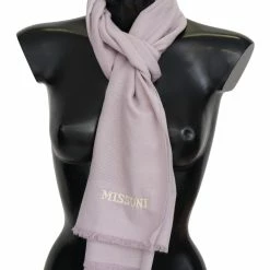 Flash Sale 👏 Missoni Lavander Lined Cashmere Unisex Wrap Men's Scarf 🥰