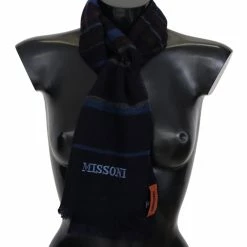 New 💯 Missoni Striped Wool Unisex Neck Wrap Men's Scarf 🔥