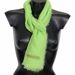 Budget 👏 Missoni yellow Cashmere Unisex Neck Wrap Men's Scarf 🥰