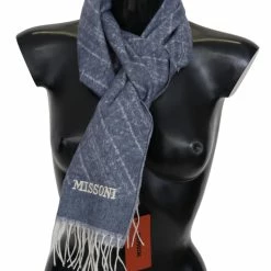 Coupon ❤️ Missoni 100% Cashmere Unisex Neck Wrap Fringes Men's Scarf 🔥