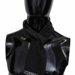 Cheapest 🥰 Missoni Wool Unisex Neck Wrap Shawl Fringes Logo Men's Scarf 👍