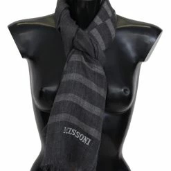 Coupon 😍 Missoni Striped Wool Unisex Neck Wrap Fringes Men's Scarf ✨