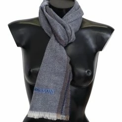 Promo 🤩 Missoni Striped Wool Unisex Neck Wrap Fringes Men's Scarf ✔️