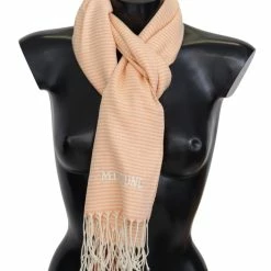 Best reviews of 🥰 Missoni Peach Lined Wool Knit Neck Wrap Fringe Men's Scarf ✔️