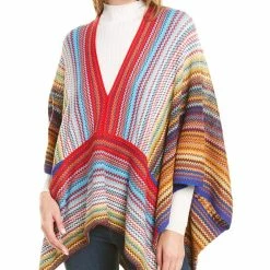 Cheapest 👍 Missoni Wool-Blend Poncho, White for 👩 women 🔥